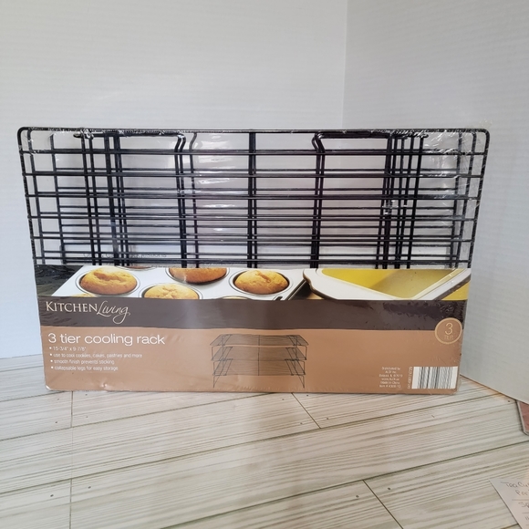 Kitchen Living 3 Tier Cooling/Baking Rack Collapsible Non Stick Finish - Picture 7 of 7